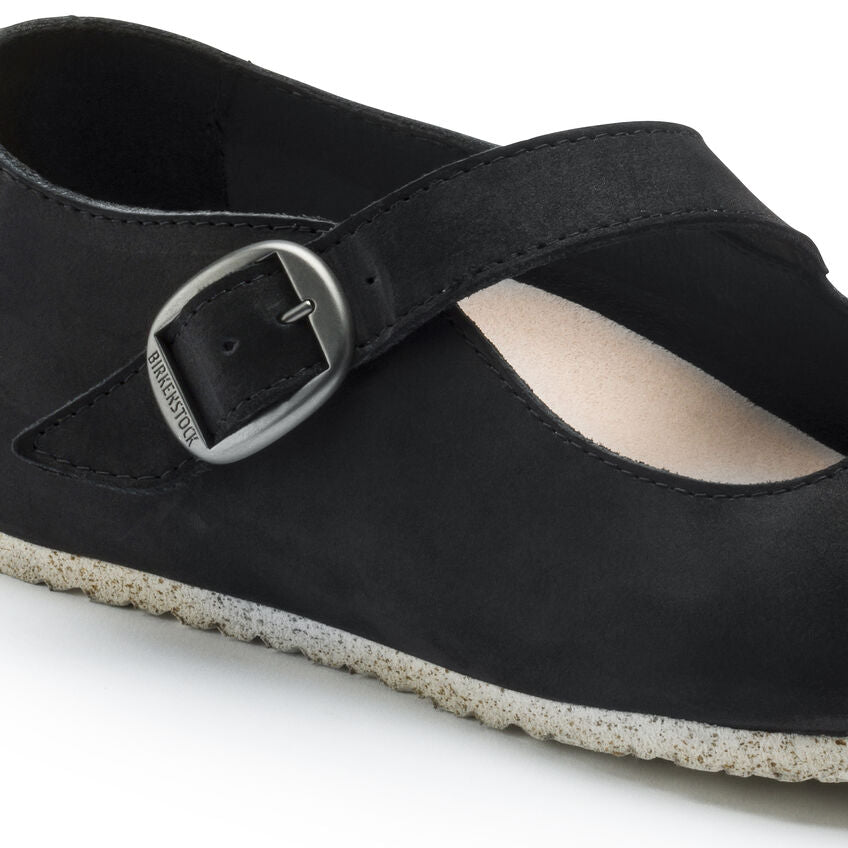 Women's Birkenstock Tracy Black Nubuck Leather - Orleans Shoe Co.