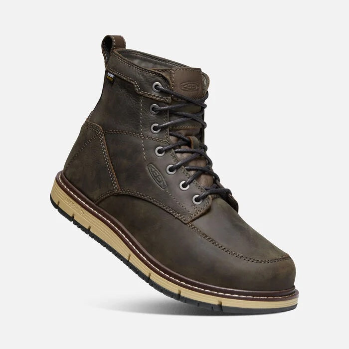 Men's San Jose Waterproof Boot Soft Toe Cascade Brown/Black - Orleans Shoe Co.