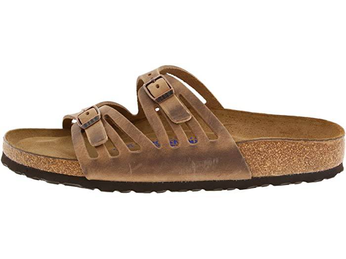 Granada Tobacco Oiled Leather Soft Footbed Sandal - Orleans Shoe Co.