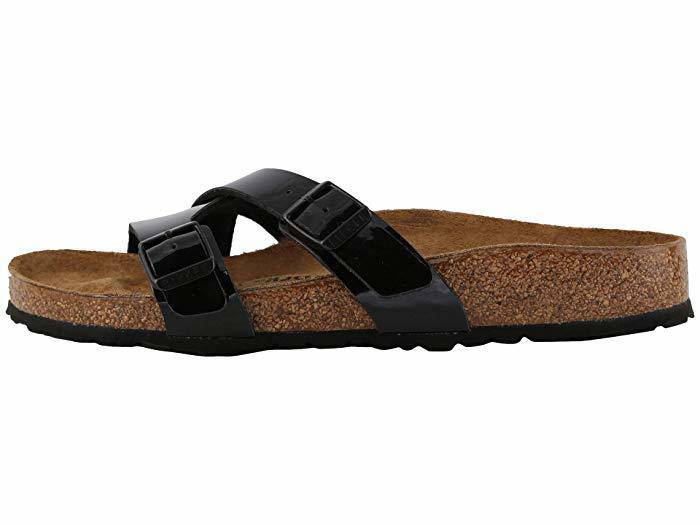Women's Yao Balance Patent Black Sandal - Orleans Shoe Co.