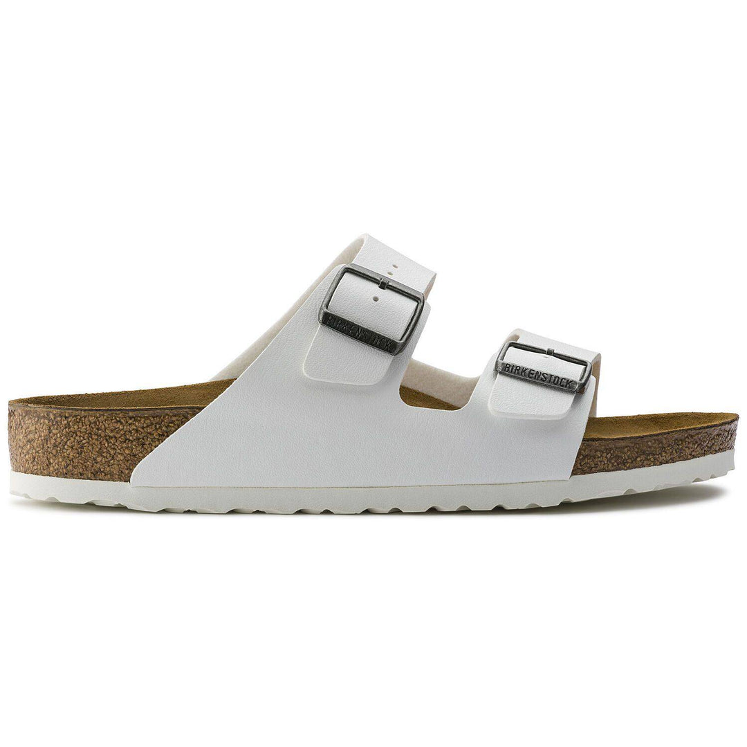 Arizona Birko-Flor White Sandal - Orleans Shoe Co.