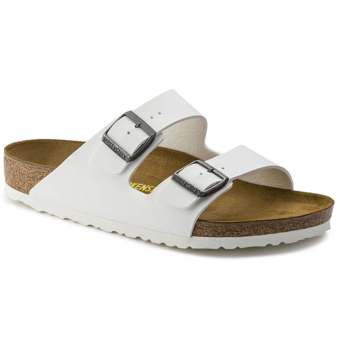 Arizona Birko-Flor White Sandal - Orleans Shoe Co.