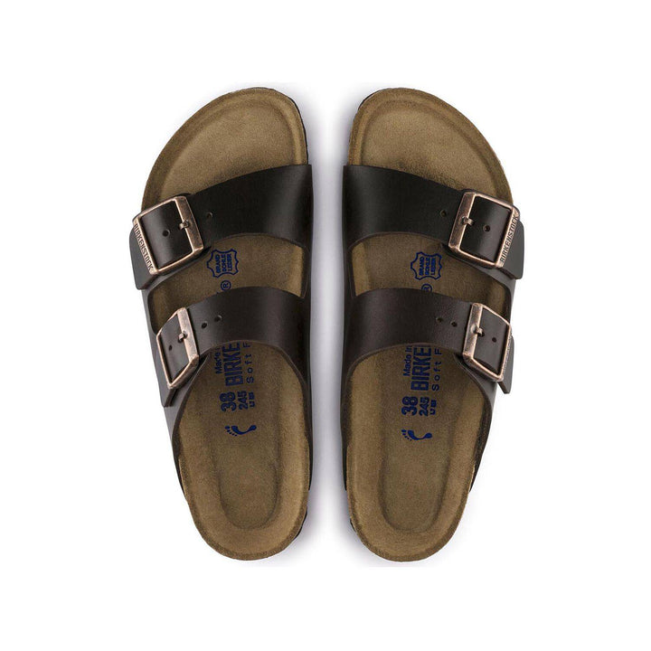 Arizona Brown Amalfi Testa Di Moro Soft Footbed Sandal - Orleans Shoe Co.