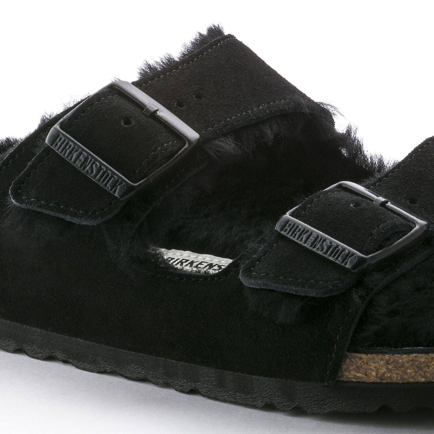 Fur outlet birkenstocks black