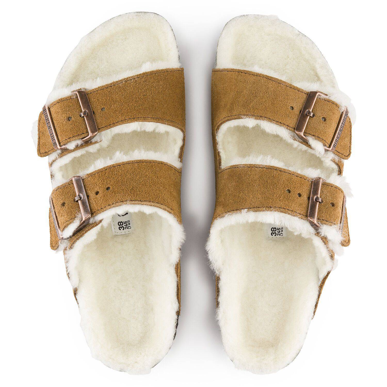 Birkenstock Arizona Fur Mink Shearling Orleans Shoe Co