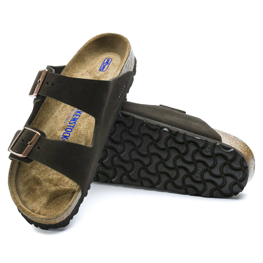 Arizona Mocha Suede Soft Footbed Sandal - Orleans Shoe Co.