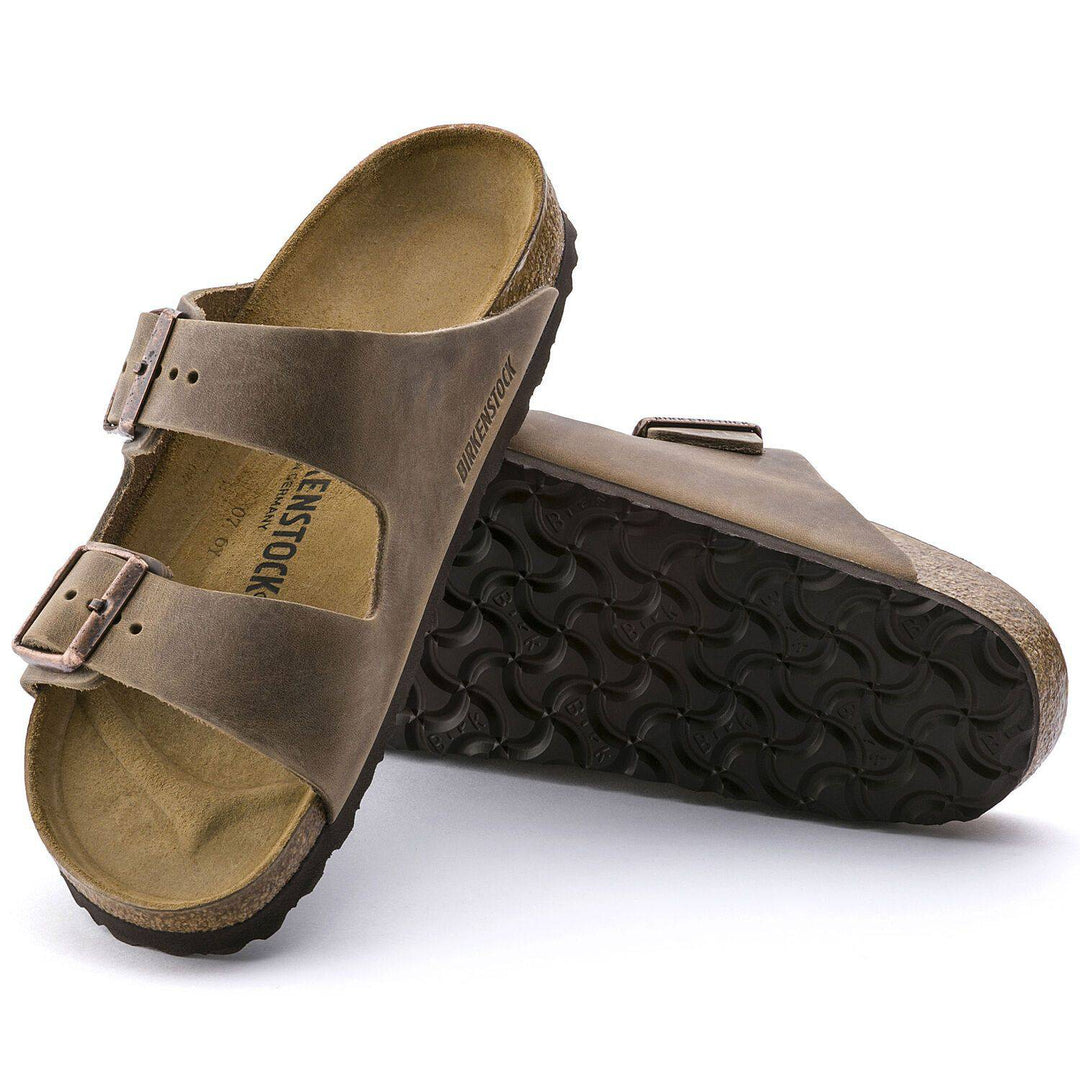 Unisex Arizona Tobacco Leather Soft Footbed Sandal - Orleans Shoe Co.