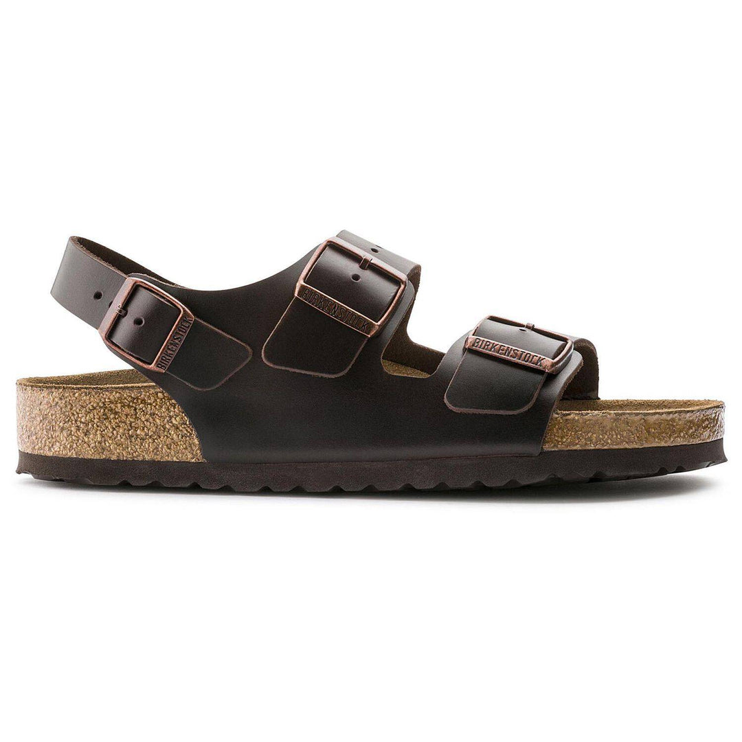 Unisex Milano Brown Amalfi Leather Soft Footbed Sandal - Orleans Shoe Co.