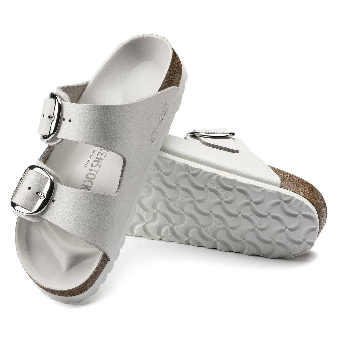 Women's Arizona Big Buckle White Sandal - Orleans Shoe Co.