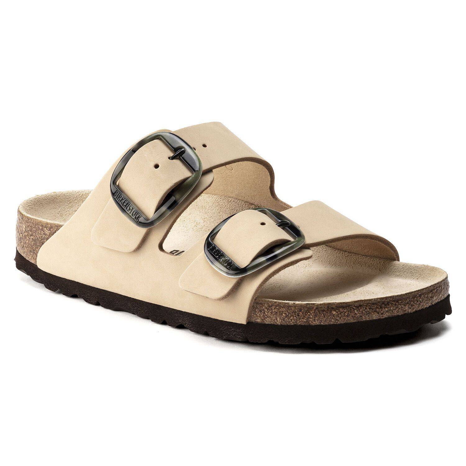 【新品未使用】BIRKENSTOCK Arizona BigBuckle 37 Arizona Big Buckle Nubuck Leather in Color Sandcastle
