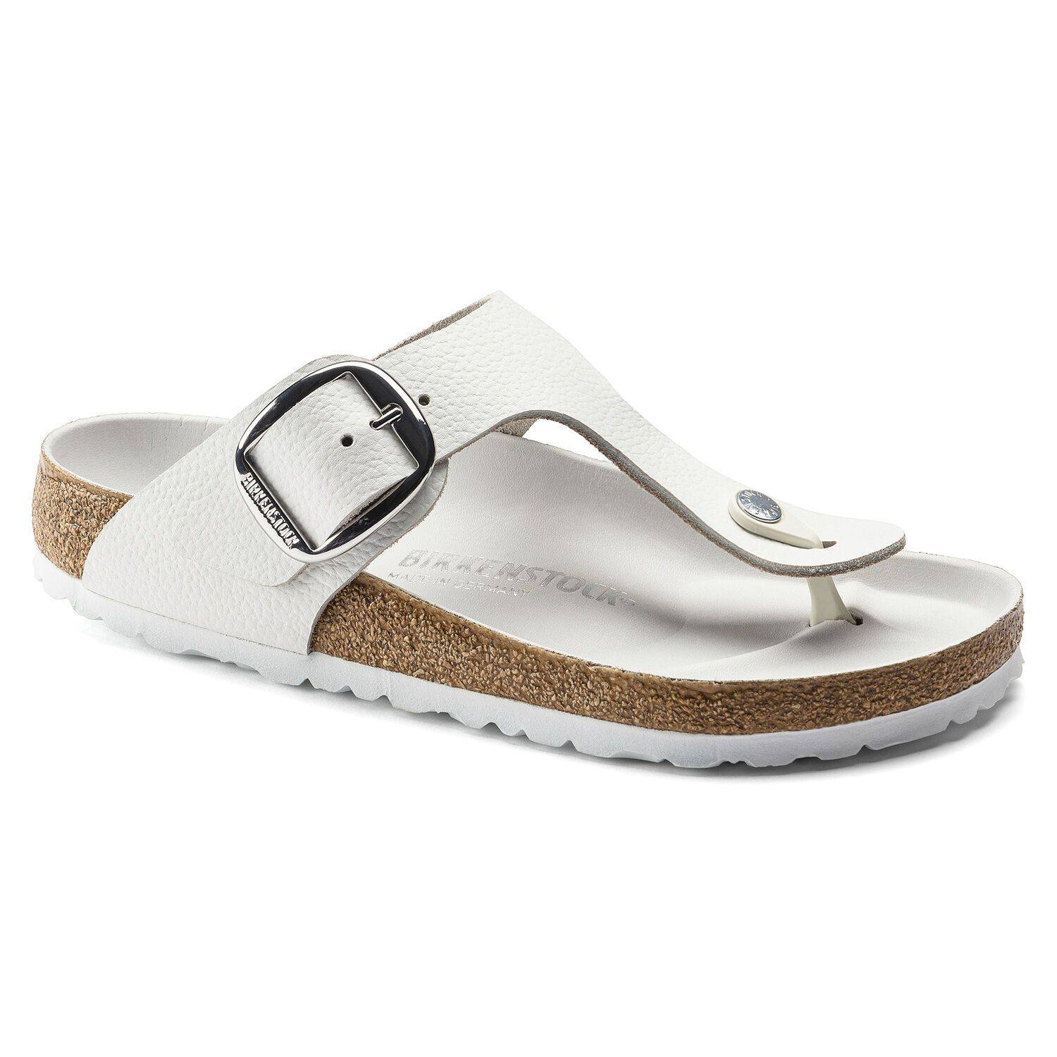 Birkenstock Women's Gizeh Big Buckle White – Orleans Shoe Co.