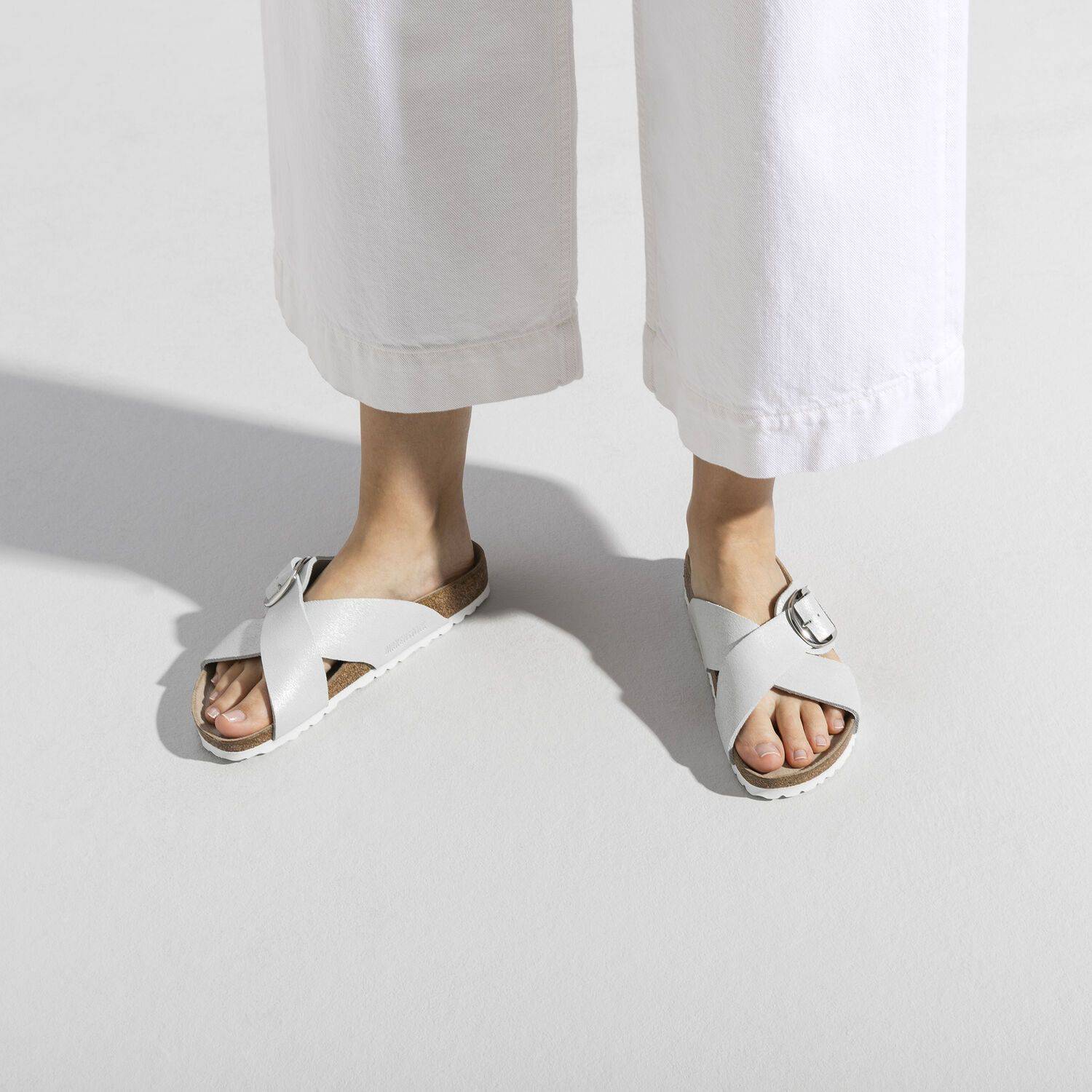 Birkenstock siena big buckle white new arrivals