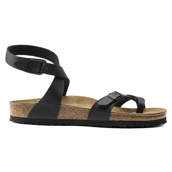 Yara Black Birko-Flor Ankle Strap Sandal - Orleans Shoe Co.