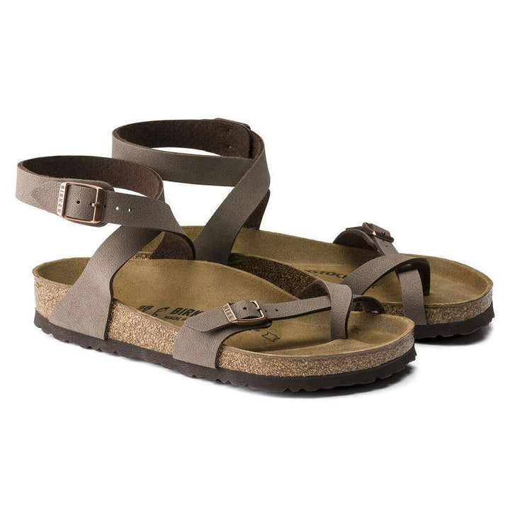 Yara Mocha Birko-Flor Ankle Strap Sandal - Orleans Shoe Co.