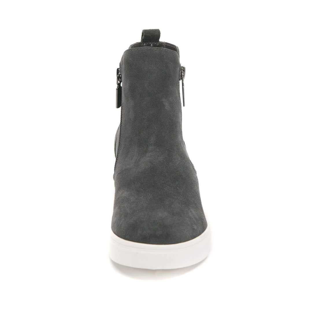 Women's Giselle Dark Grey Suede Waterproof Hightop Sneaker - Orleans Shoe Co.