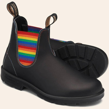 NWT Blundstone 2105 Rainbow Black Leather Chelsea Boots Bright Men’s Size 9.5 Blundstone #2105 Chelsea Rainbow Boot – Studio Opal Boutique main image 3