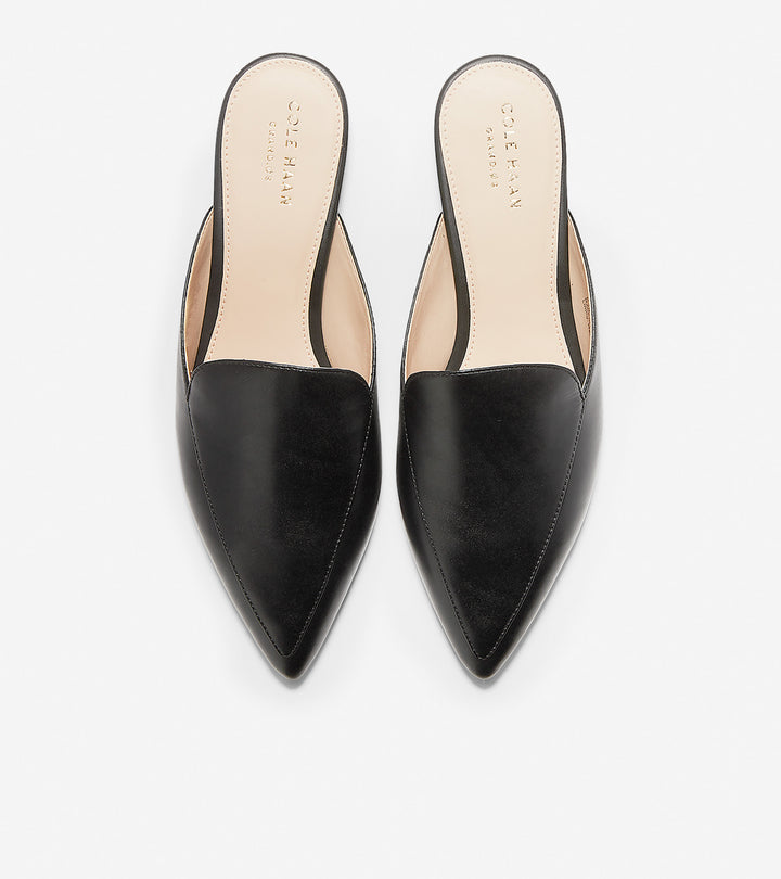 Women's Cole Haan Piper Mule Black Leather - Orleans Shoe Co.