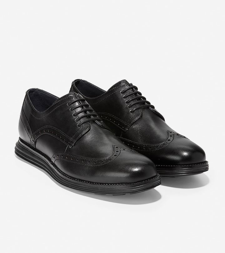 Men's Original Grand Wingtip Oxford Black/Black - Orleans Shoe Co.