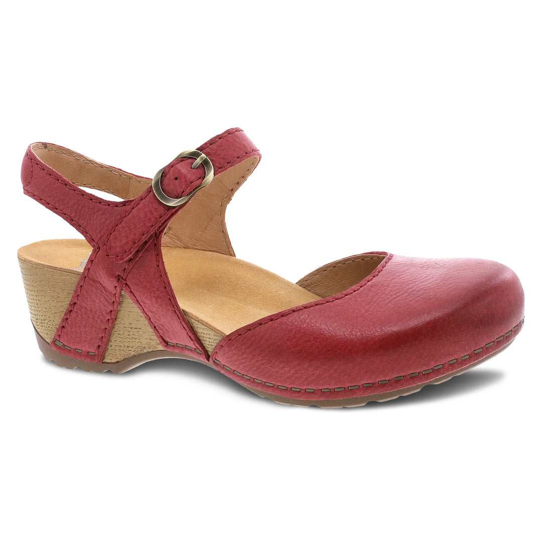 Dansko Women’s Tiffani Milled Burnished Red - Orleans Shoe Co.