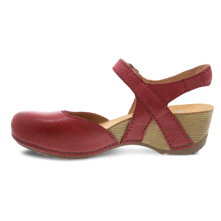 Dansko Women’s Tiffani Milled Burnished Red - Orleans Shoe Co.