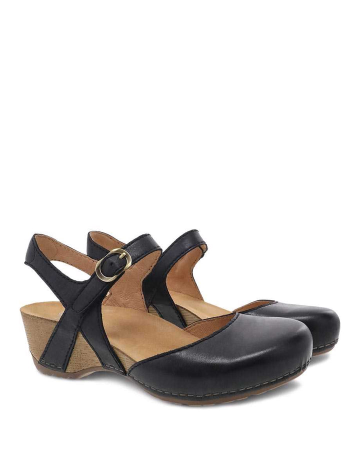 Women's Dansko Tiffani Milled Burnished Black - Orleans Shoe Co.