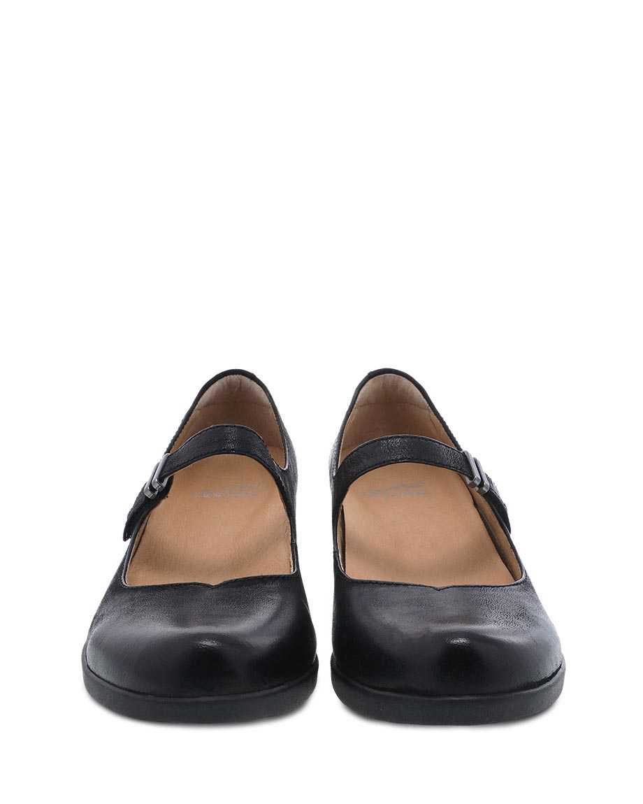 Women's Dansko Callista Burnished Nubuck Black - Orleans Shoe Co.