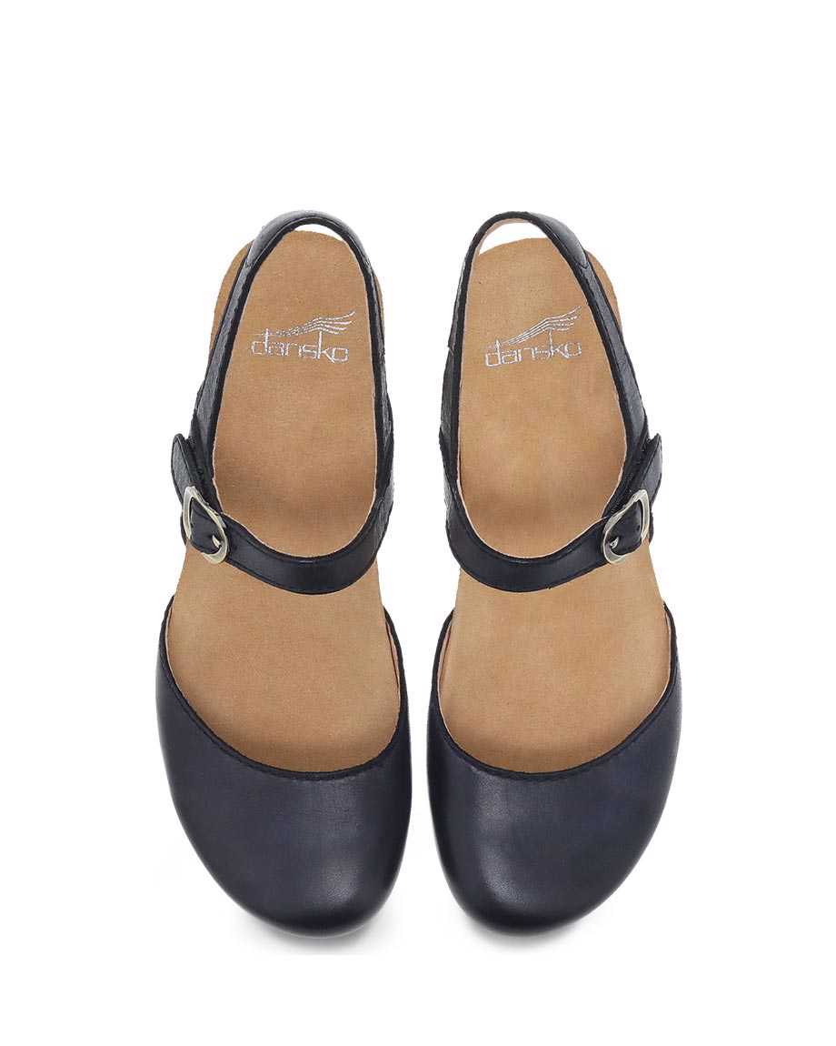 Women's Dansko Tiffani Milled Burnished Black - Orleans Shoe Co.