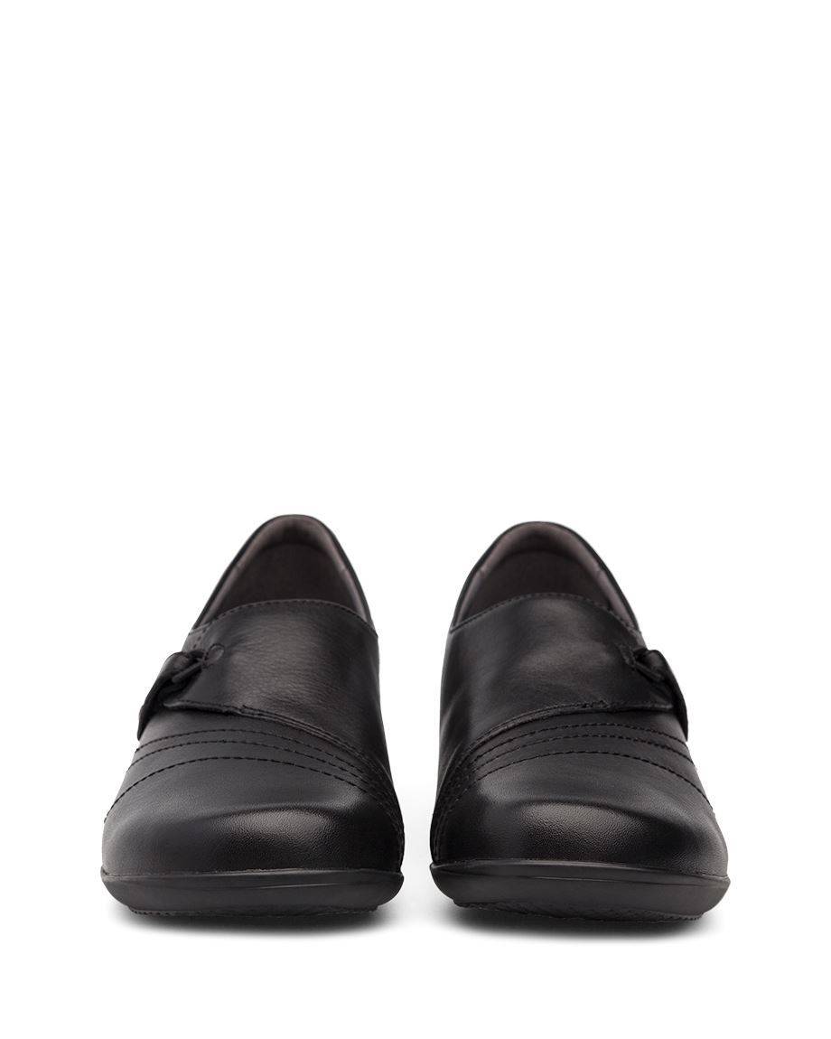 Women's Franny Black Milled Nappa Loafer - Orleans Shoe Co.