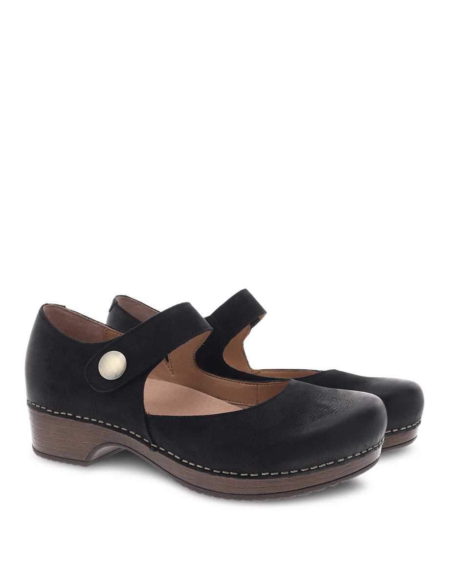 Women's Beatrice  Black Clog - Orleans Shoe Co.