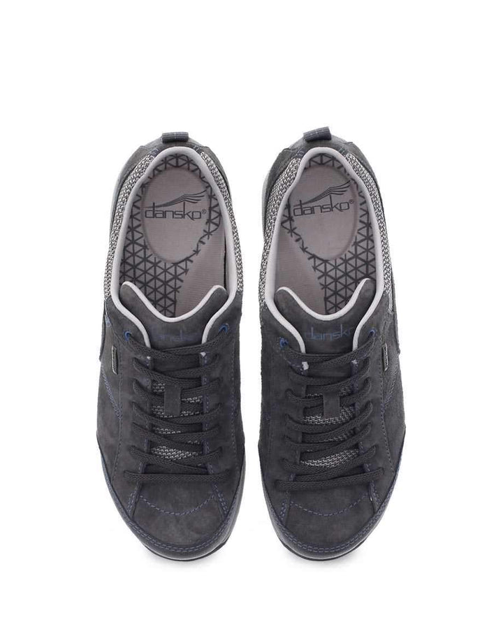 Women’s Paisley Suede Grey / Blue Walking Shoes - Orleans Shoe Co.