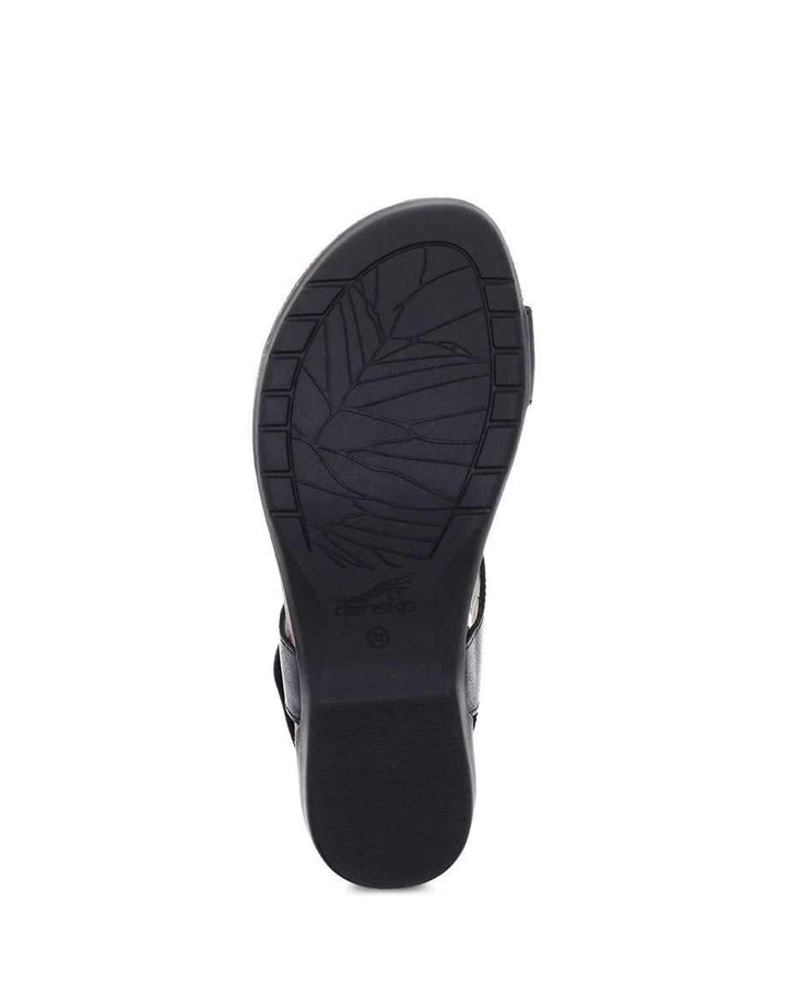 Women's Reece Waxy Burnished Black Sandal - Orleans Shoe Co.