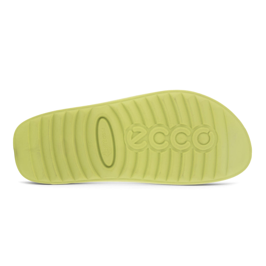 Women's Ecco 2nd Cozmo Two Band Slide Sunny Lime - Orleans Shoe Co.