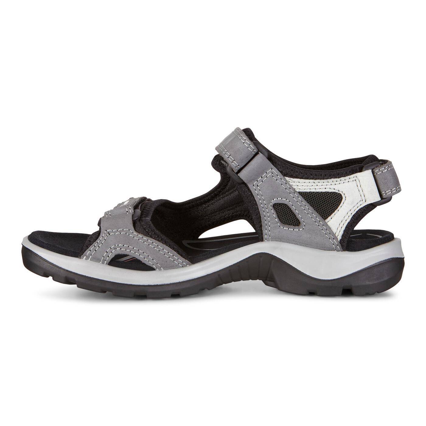 ECCO Women's Yucatan Sandal in Atmosphere/Ice with Black at Mar-Lou Shoes