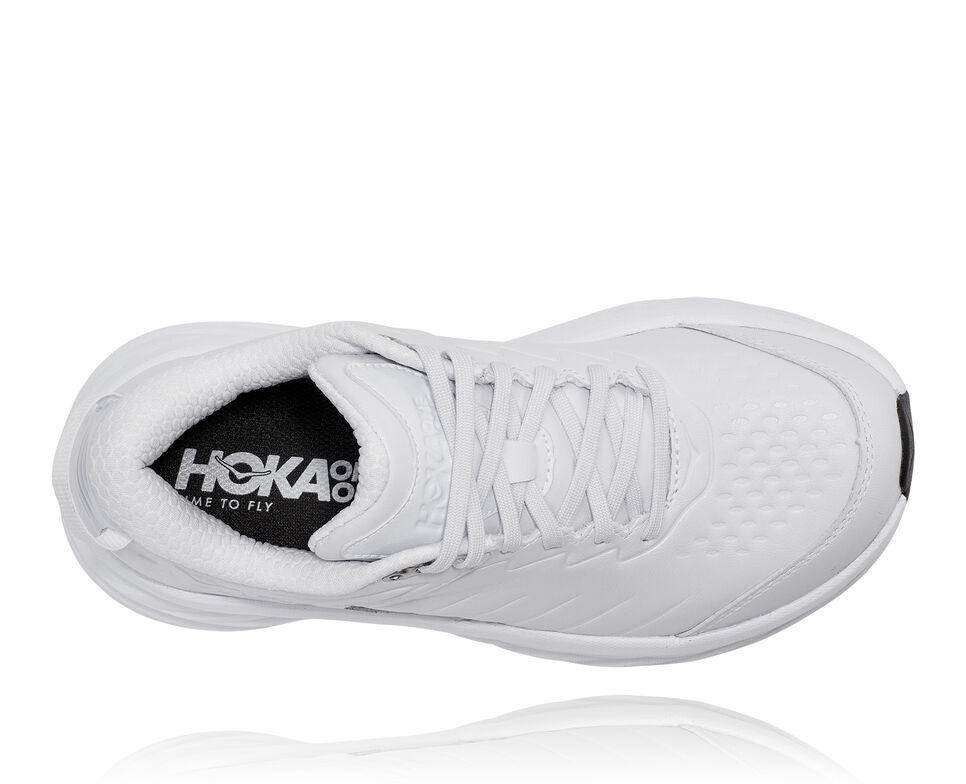 Women's Hoka Bondi white Slip Resistant - Orleans Shoe Co.