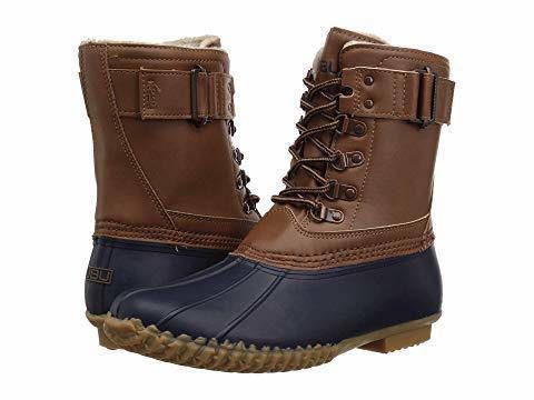 Women's Ontario Navy/Tan Duck Boot - Orleans Shoe Co.