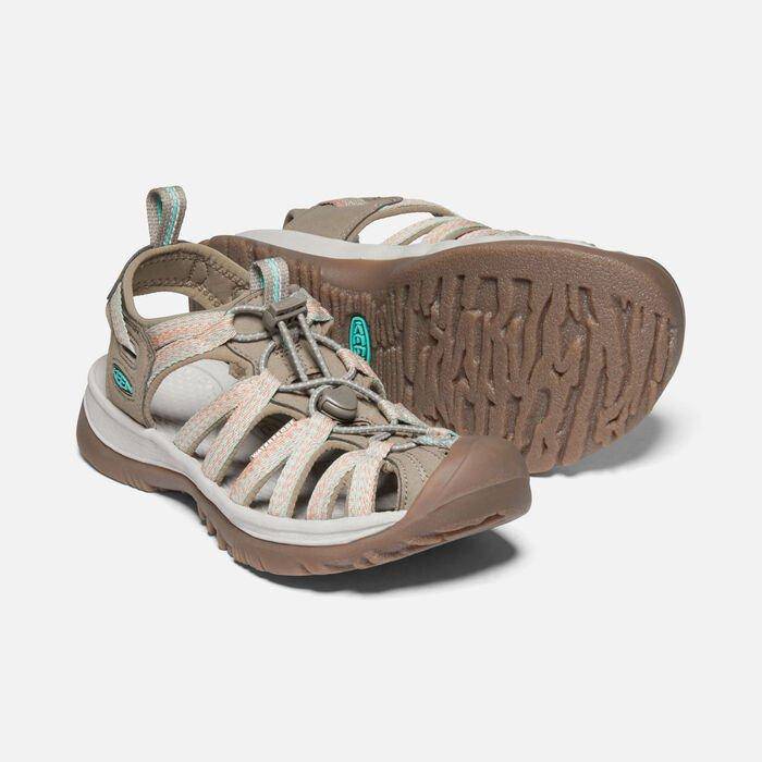 Women's Whisper Taupe/Coral Sandal - Orleans Shoe Co.