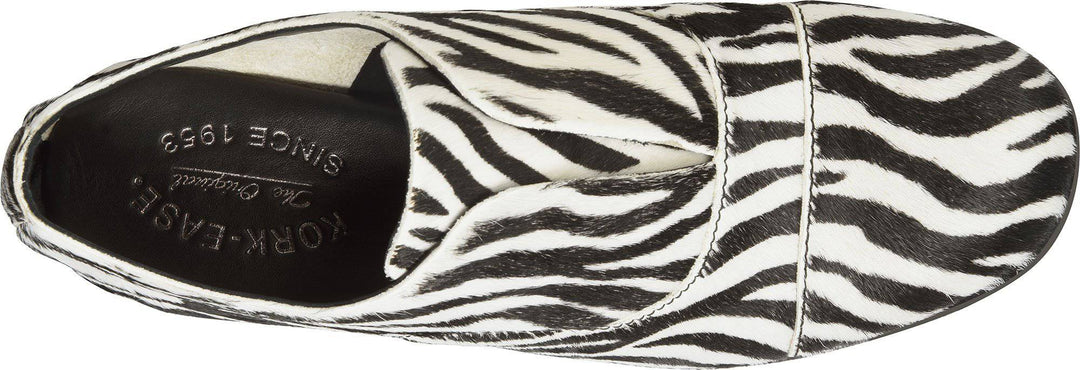 Women's Black Zebra Nottingham Laceless Loafers - Orleans Shoe Co.