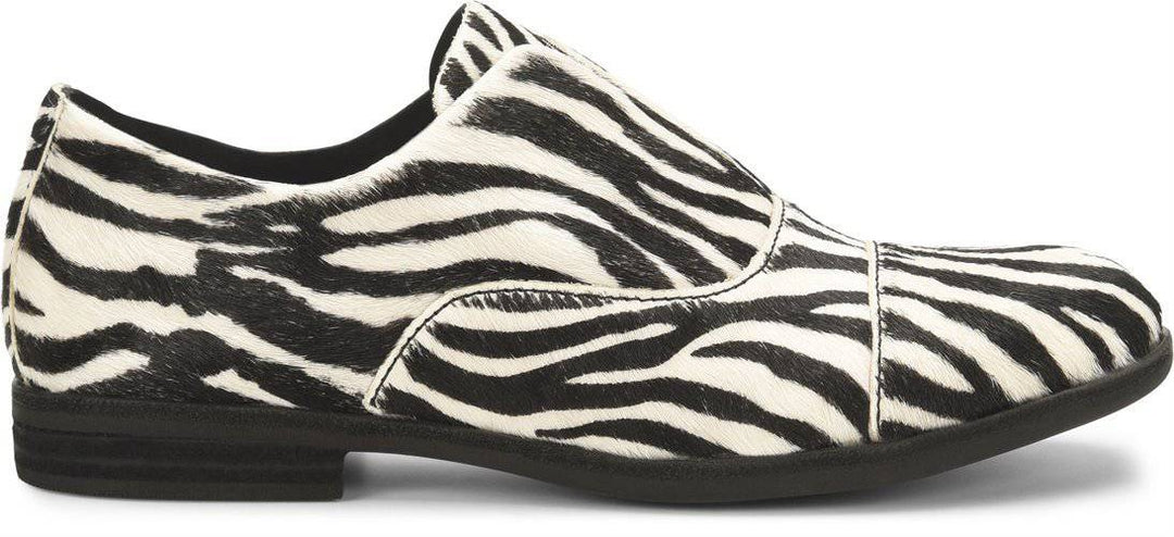 Women's Black Zebra Nottingham Laceless Loafers - Orleans Shoe Co.