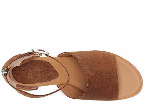 Women's Gazania Brown Suede Sandal - Orleans Shoe Co.