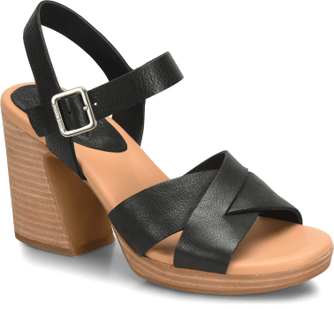 Women's Kristjana Black Heeled Sandal - Orleans Shoe Co.