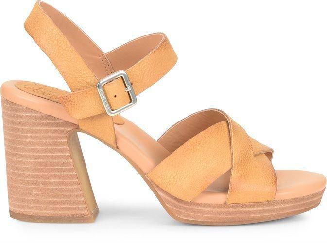 Women's Kristjana Yellow Heeled Sandal - Orleans Shoe Co.