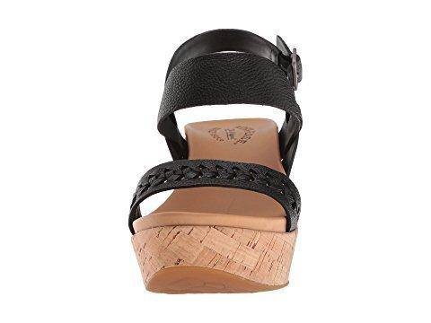 Women's Austin Braid Black Full Grain Wedge Sandal - Orleans Shoe Co.