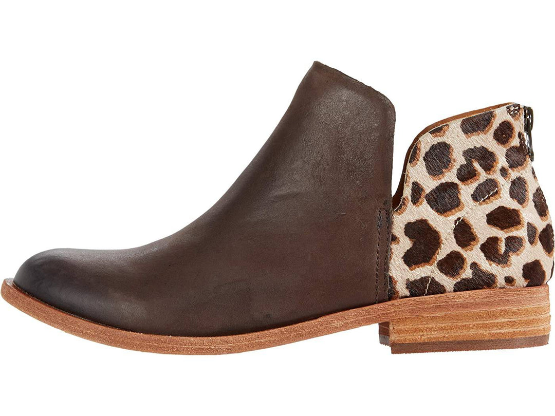 Women's Renny Dark Brown/Giraffe Booties - Orleans Shoe Co.