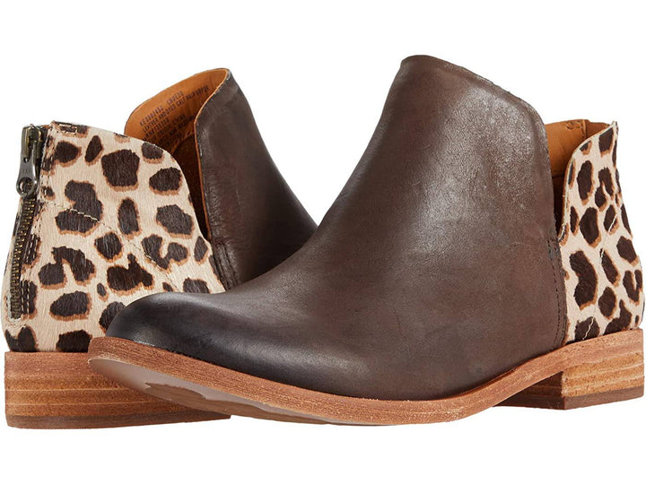 Women's Renny Dark Brown/Giraffe Booties - Orleans Shoe Co.