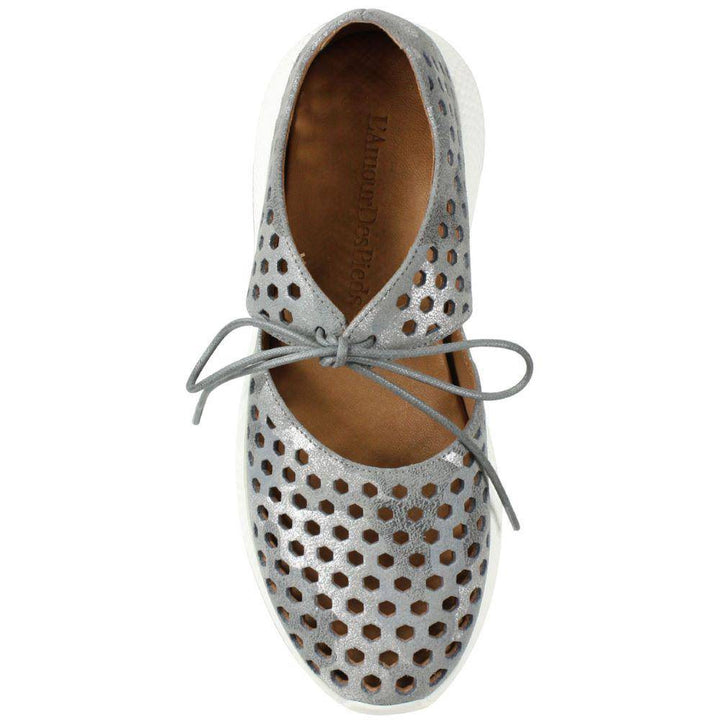 Women's Himar Grey Kid Suede Sneaker - Orleans Shoe Co.