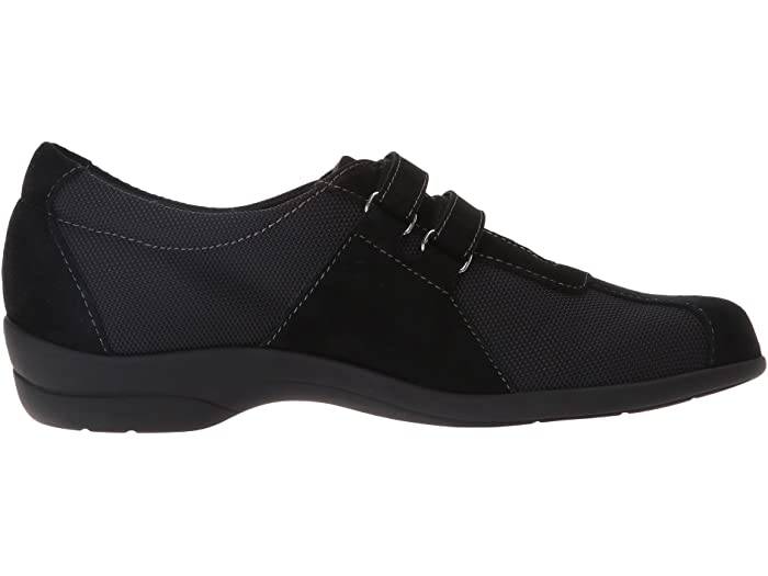 Women's Joliet Black Fabric/Suede Shoes - Orleans Shoe Co.