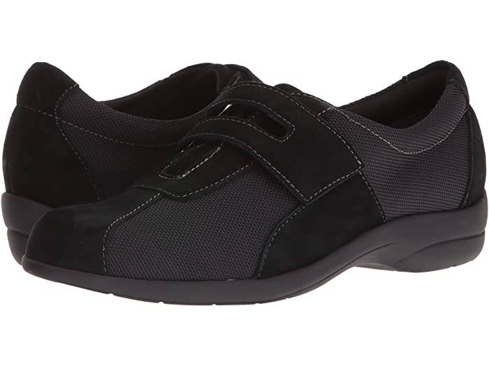 Women's Joliet Black Fabric/Suede Shoes - Orleans Shoe Co.