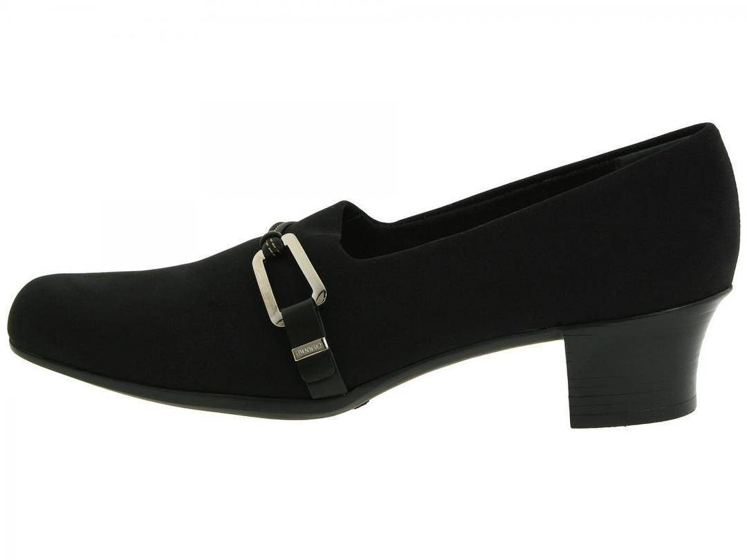 Womens Cindi Black Stretch Fabric Slip On Heel - Orleans Shoe Co.