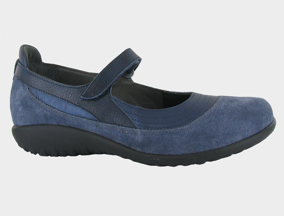 Women's Naot Kirei Midnight Blue Suede Ink Combo - Orleans Shoe Co.