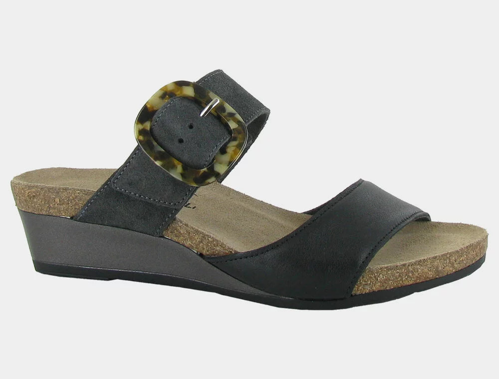 ナオナオ Naot Women's Kingdom Soft Black Leather Oily Midnight Suede
